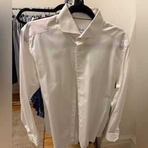 Eton Cream-White Long-Sleeve Dress Shirt